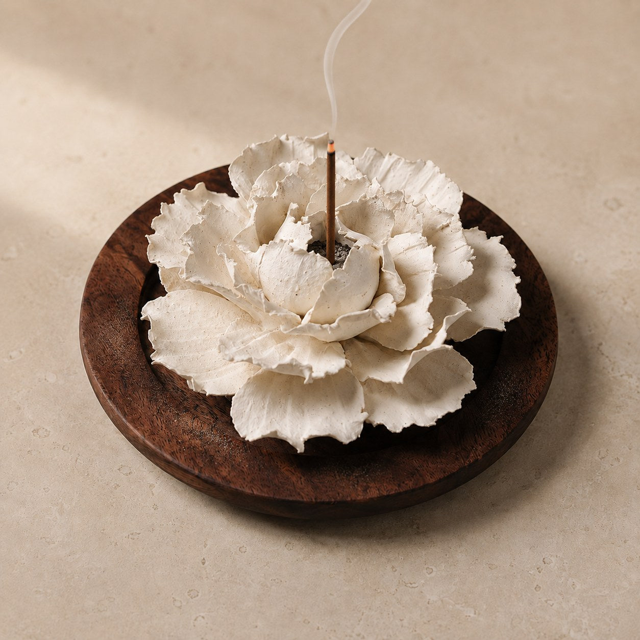 MoonMurmur peony incense holder and walnut ash tray